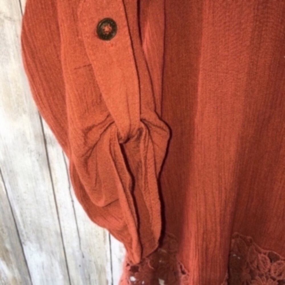 Altar'd State Burnt Orange Blouse - Picture 5 of 6